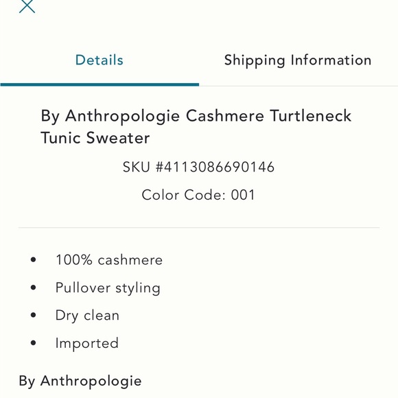 Anthropologie black turtleNeck Sweater - Picture 6 of 6